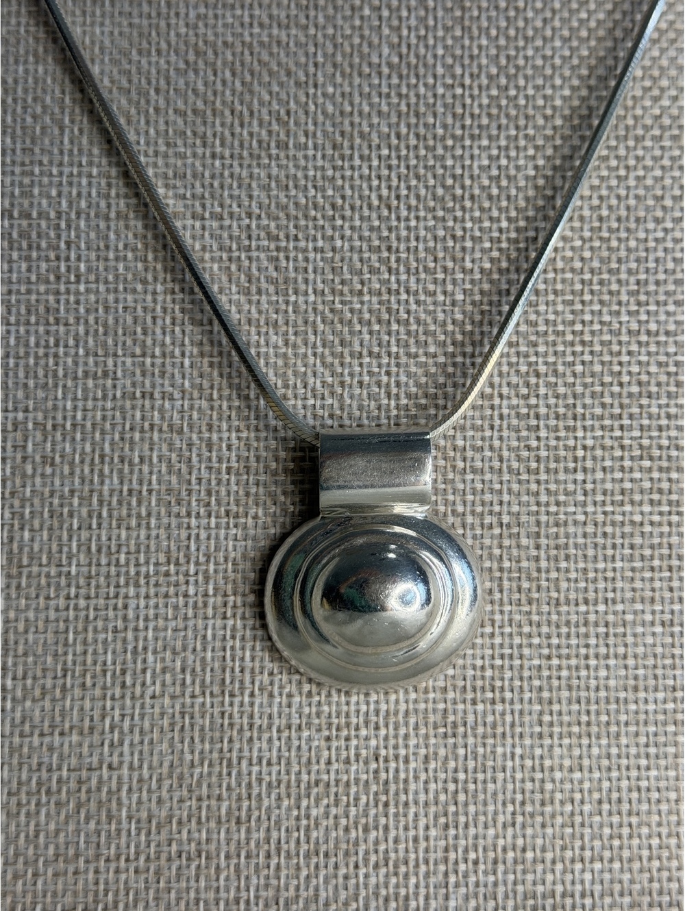 Rare Vintage Silpada S0304 Sterling Silver Graduating Oval Large Bail Pendant